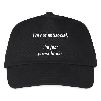 Pro Solitude Quote Tee - Kinder Basecap - Schwarz - Vorne