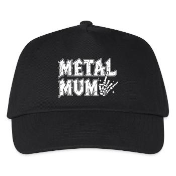 Metal Mom Gift Mom Heavy Metal Rock - Kinder Basecap - Schwarz - Vorne