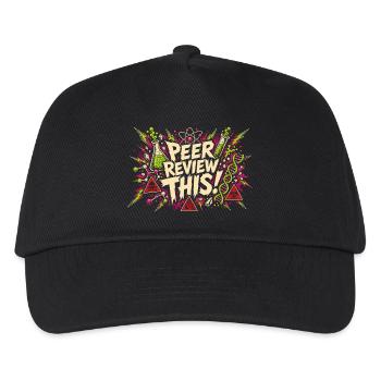 Peer Review This! Comic Lab Chaos - Kids’ Baseball Cap - black - Front