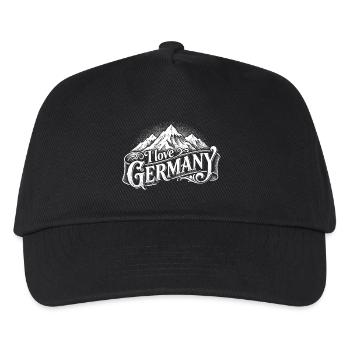 I love Germany, logo white - Kids’ Baseball Cap - black - Front