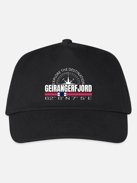 Geirangerfjord - Kinder Basecap - Schwarz