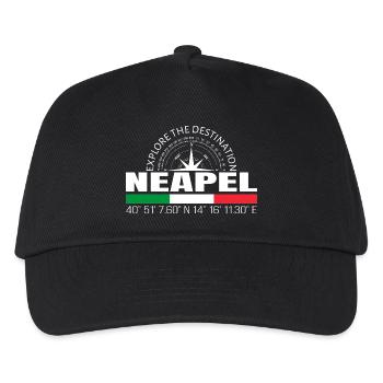 Neapel - Kinder Basecap - Schwarz - Vorne