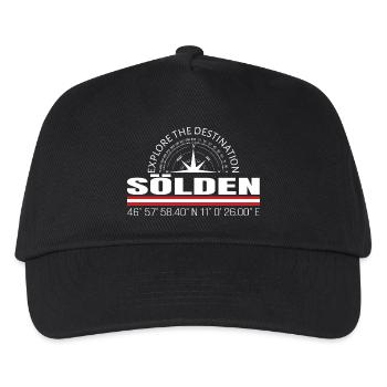 Sölden - Kinder Basecap - Schwarz - Vorne