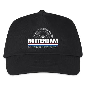 Rotterdam - Kinder Basecap - Schwarz - Vorne