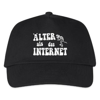 Älter als das Internet - Dino - Kinder Basecap - Schwarz - Vorne