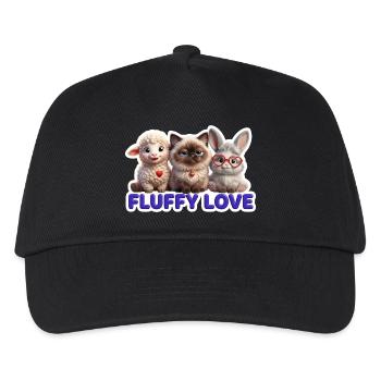 Fluffy Liebe Trio - Kinder Basecap - Schwarz - Vorne