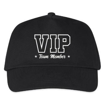 VIP Teammitglied Stil – Großes Display - Kinder Basecap - Schwarz - Vorne