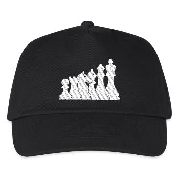 Schach Design Mit Schachfiguren Für Schachspieler - Kinder Basecap - Schwarz - Vorne