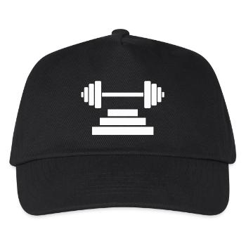 Iron Lifter Barbell Emblem - Kinder Basecap - Schwarz - Vorne
