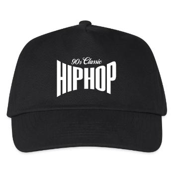 90er-Jahre-Classic-Hip-Hop-Logo - Kinder Basecap - Schwarz - Vorne