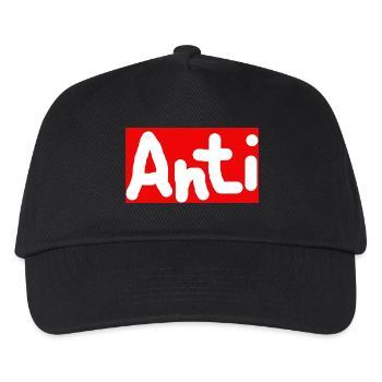Anti - Kinder Basecap - Schwarz - Vorne