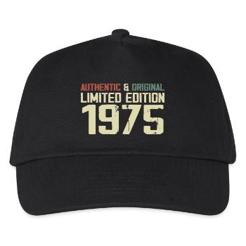1975 Geburtstagsgeschenk 1975 Jahrgang 1975 Retro - Kinder Basecap - Schwarz - Vorne