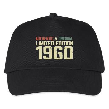 1960 Geburtstagsgeschenk 1960 Jahrgang 1960er Retro - Kinder Basecap - Schwarz - Vorne