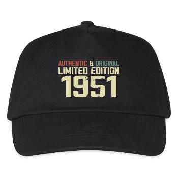 1951 Geburtstagsgeschenk 1951 Jahrgang 1951 Retro - Kinder Basecap - Schwarz - Vorne