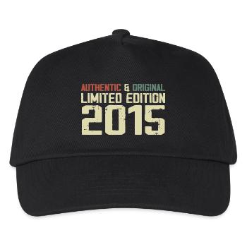 2015 Geburtstagsgeschenk 2015 Jahrgang 2015 Retro - Kinder Basecap - Schwarz - Vorne