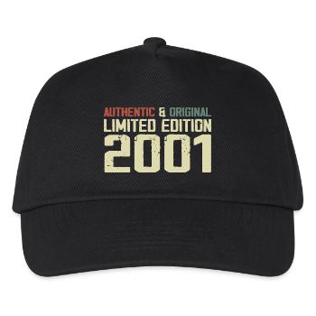2001 Geburtstagsgeschenk 2001 Jahrgang 2001 Retro - Kinder Basecap - Schwarz - Vorne