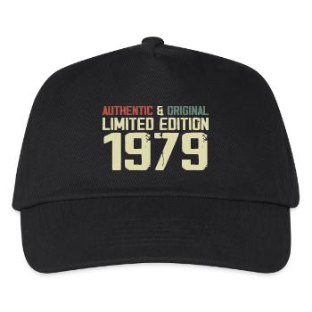 1979 Geburtstagsgeschenk 1979 Jahrgang 1979 Retro - Kinder Basecap - Schwarz - Vorne