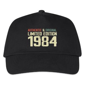 1984 Geburtstagsgeschenk 1984 Jahrgang 1984 Retro - Kinder Basecap - Schwarz - Vorne