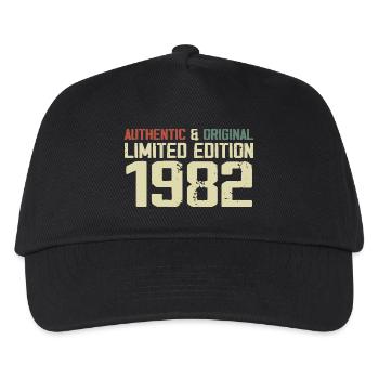 1982 Geburtstagsgeschenk 1982 Jahrgang 1982 Retro - Kinder Basecap - Schwarz - Vorne