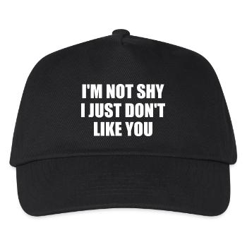 i'm not shy i just don't like you - Kids’ Baseball Cap - black - Front