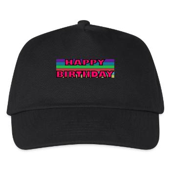 JAHRESTAG. ALLES GUTE ZUM GEBURTSTAG!. ALLES GUTE ZUM GEBURTSTAG!. - Kinder Basecap - Schwarz - Vorne