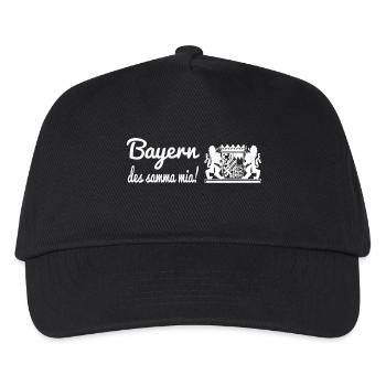 Bayern das samma mia! - Bayerischer Spruch - Kinder Basecap - Schwarz - Vorne
