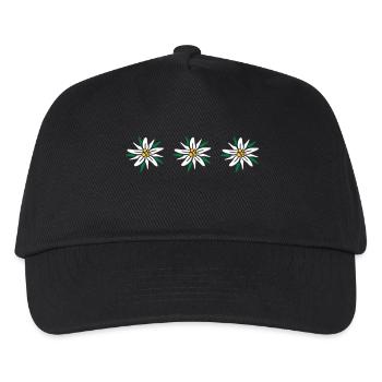 Edelweiss - Kinder Basecap - Schwarz - Vorne