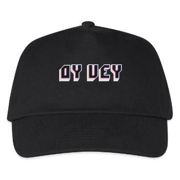 Lustige jiddische Phrase - Oy Vey, jüdisches Weihnachtsgeschenk - Kinder Basecap - Schwarz - Vorne