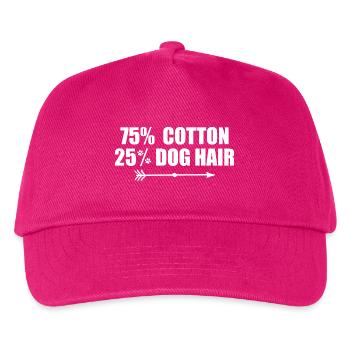 75 Baumwolle 25 Prozent Hundehaare - Kinder Basecap - Fuchsia - Vorne