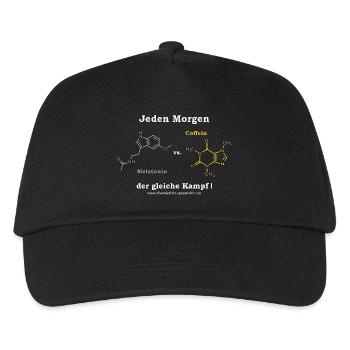 melatonin_vs_coffein_2_mp - Kinder Basecap - Schwarz - Vorne