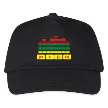Equalizer DJ music player - Kinder Basecap - Schwarz - Vorne