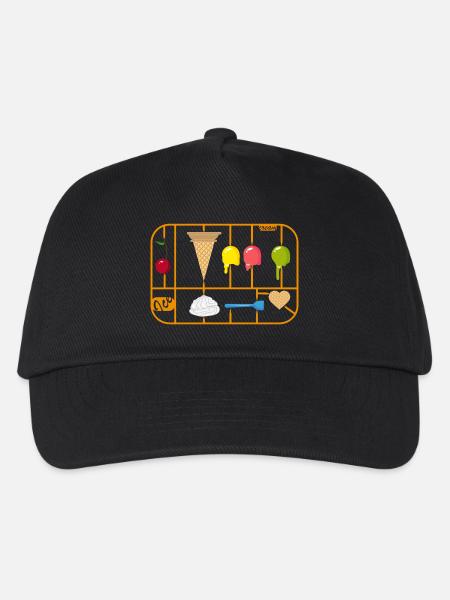 Ice Cream Cone kit - Kids’ Baseball Cap - black