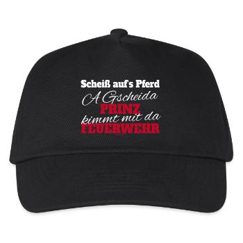 Feuerwehr Prinz - Kinder Basecap - Schwarz - Vorne