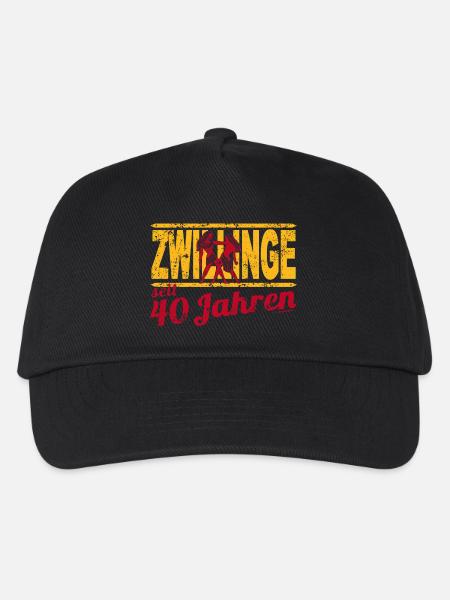 Geburtstag 40 Zwillinge - Kinder Basecap - Schwarz