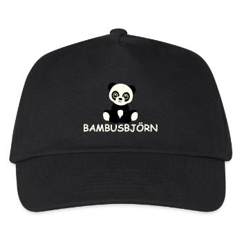 Bambus-Björn - Kinder Basecap - Schwarz - Vorne