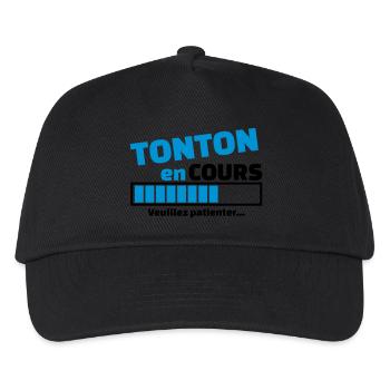 tonton en cours - Casquette de baseball Enfant - noir - Devant
