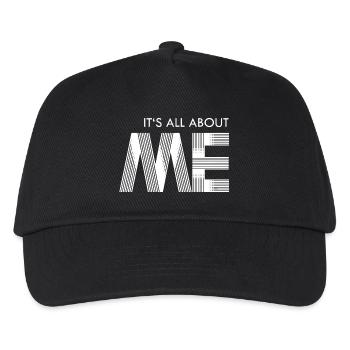 its all about me - white - Kinder Basecap - Schwarz - Vorne