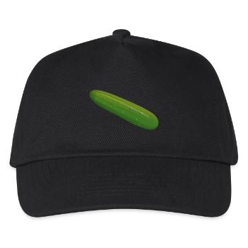 Gurke - Kinder Basecap - Schwarz - Vorne