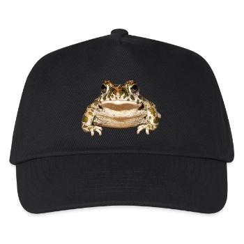 frog frosch kroete toad animal tiere - Kinder Basecap - Schwarz - Vorne