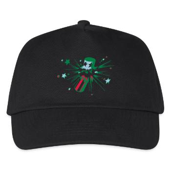 Explosion Knaller Idee Geschenk Feuerwerk Party - Kinder Basecap - Schwarz - Vorne