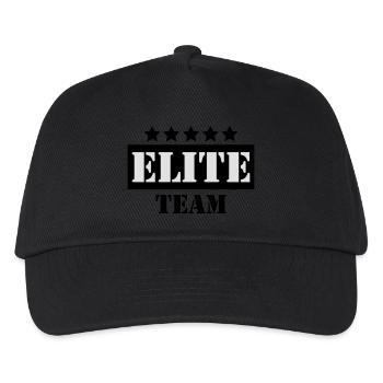 Elite team - Kinder Basecap - Schwarz - Vorne
