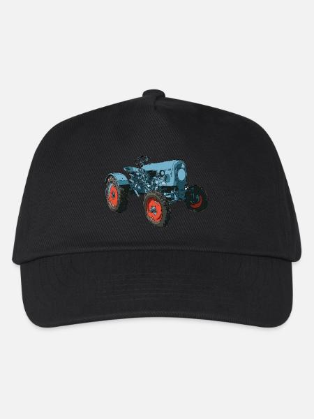 Trecker, Traktor, Schlepper - Kinder Basecap - Schwarz