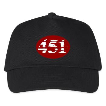 451.png - Kinder Basecap - Schwarz - Vorne