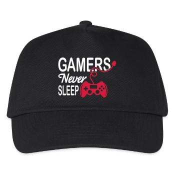 Les joueurs ne dorment jamais - Casquette de baseball Enfant - noir - Devant