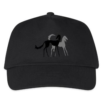 Zwei Salukis - Kinder Basecap - Schwarz - Vorne