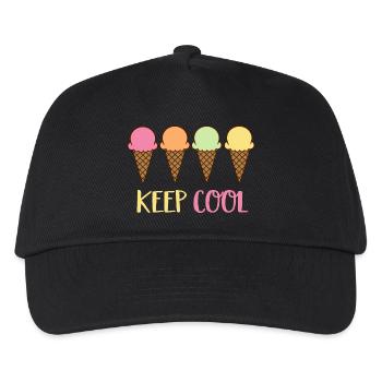 Crème glacée - Casquette de baseball Enfant - noir - Devant