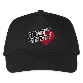 Home is my Safepoint - Zuhause - Kinder Basecap - Schwarz - Vorne
