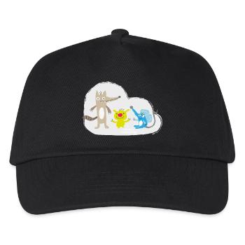 Happy little animals - Kids’ Baseball Cap - black - Front