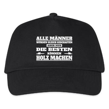 Die Besten machen Holz - Kinder Basecap - Schwarz - Vorne
