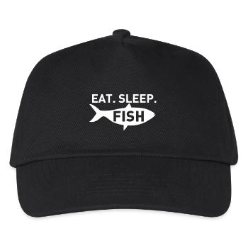 Fishing Fishing Fisherman Eat Sleep Fish Gift - Kids’ Baseball Cap - black - Front